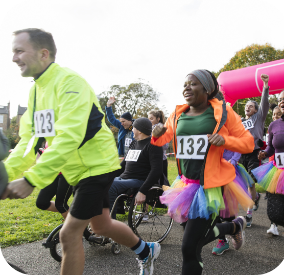 People doing a race for life