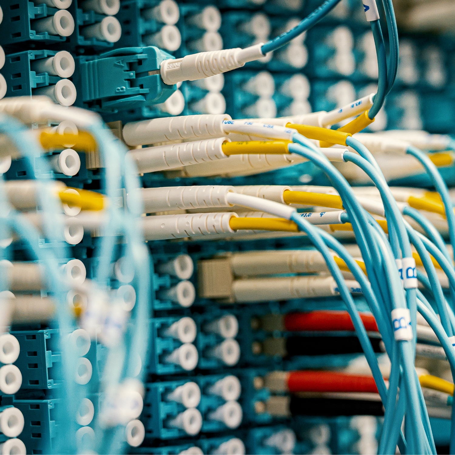 connected fibre optic cables